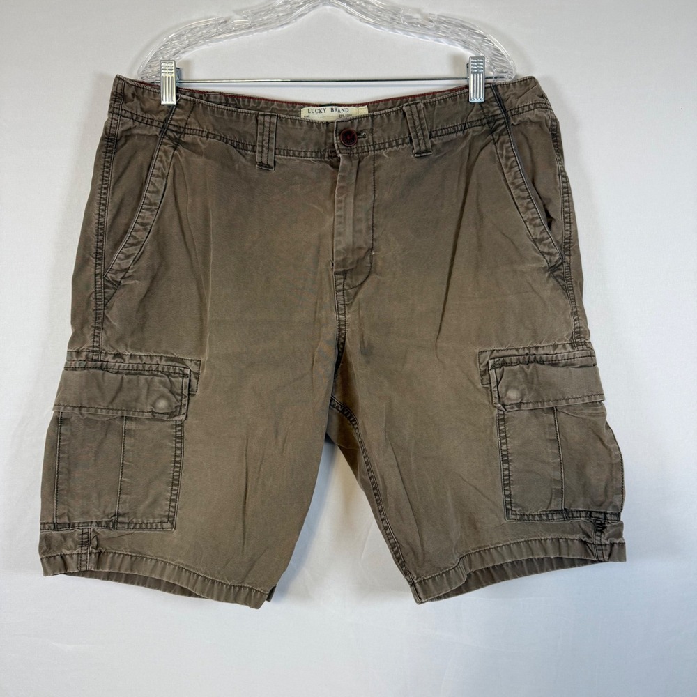 Lucky Brand Cargo Shorts Casual Outdoor Everyday Brown Size 38